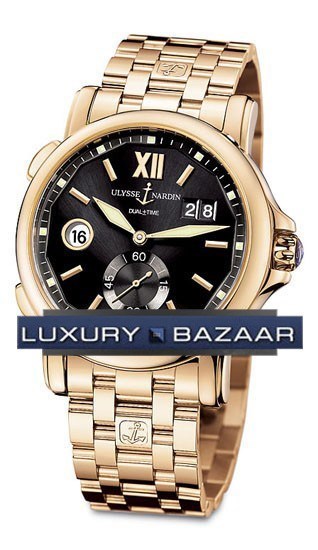 Ulysse Nardin Dual Time 42mm (RG / Black / RG) 246-55-8/32 - Click Image to Close